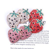 Korean Style Strawberry-shaped Full Diamond Earrings main image 3