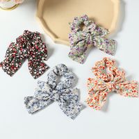 Korean Style Bowknot Floral Fabric Hair Scrunchies main image 3