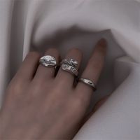 Korean Geometric Silver Metal Ring Wholesale main image 3