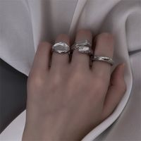 Korean Geometric Silver Metal Ring Wholesale main image 4