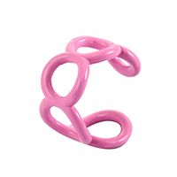 Fashion Color Open Hollow Dripping Chain-shaped Ring main image 3