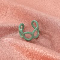 Fashion Color Open Hollow Dripping Chain-shaped Ring main image 6