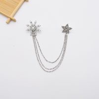Korea Fashion Diamond Flower Star Brooch main image 5