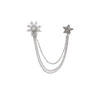 Korea Fashion Diamond Flower Star Brooch main image 6