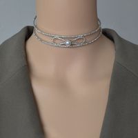 Collier De Bowknot De Perles De Diamant Simple main image 1