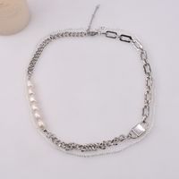 Fashion Multilayer Pearl Stitching Thick Necklace main image 4