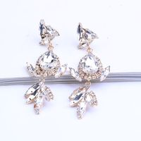 Boucles D&#39;oreilles Géométriques En Alliage De Style Coréen Cloutées De Diamants main image 5