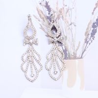 Classic Fashion Rhinestone Long Tassel Claw Chain Earrings Wholesale main image 1