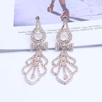 Classic Fashion Rhinestone Long Tassel Claw Chain Earrings Wholesale main image 4