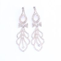 Classic Fashion Rhinestone Long Tassel Claw Chain Earrings Wholesale main image 6
