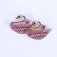 Korean Style Strawberry-shaped Full Diamond Earrings sku image 5