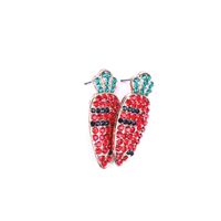 Korean Style Strawberry-shaped Full Diamond Earrings sku image 7