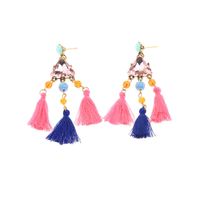 Simple Fashion Beaded Diamond Tassel Earrings sku image 4