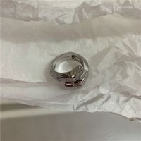 Korean Geometric Silver Metal Ring Wholesale sku image 2