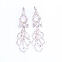 Classic Fashion Rhinestone Long Tassel Claw Chain Earrings Wholesale sku image 1