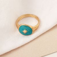 Fashion Contrast Color Stars Moon Ring Wholesale main image 5
