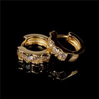 Fashion Geometric Zircon Copper Gold-plated Earrings main image 5