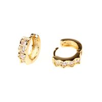 Fashion Geometric Zircon Copper Gold-plated Earrings main image 6