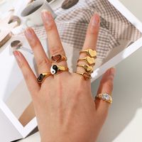 Fashion Geometric Lettering Stainless Steel Ring Wholesale main image 1