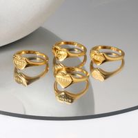 Fashion Geometric Lettering Stainless Steel Ring Wholesale main image 5