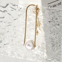 Baroque Pearl Waterproof Adjustable Gold-plated Stainless Steel Bracelet main image 3
