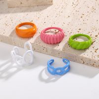 Fashion Geometric Candy Color Copper Ring Wholesale main image 4