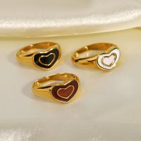 Fashion Stainless Steel Heart-shaped Ring main image 1