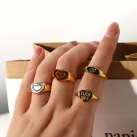 Fashion Stainless Steel Heart-shaped Ring main image 6
