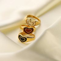Fashion Stainless Steel Heart-shaped Ring main image 4
