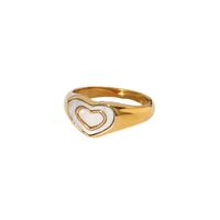 Fashion Stainless Steel Heart-shaped Ring main image 3