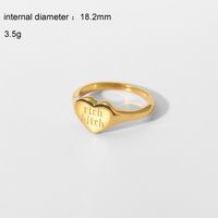 Fashion Geometric Lettering Stainless Steel Ring Wholesale sku image 2