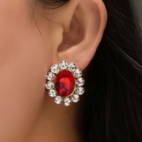 Fashion Crystal Glass Gem Stud Earrings main image 10