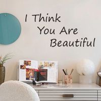 Simple Letter I Think You Are Beautiful Wall Sticker main image 5