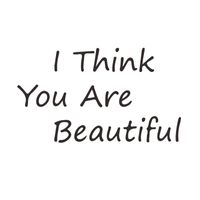 Simple Letter I Think You Are Beautiful Wall Sticker main image 6