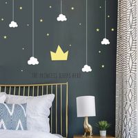 Simple Star Cloud Crown Bedroom Porch Decorative Wall Stickers main image 3