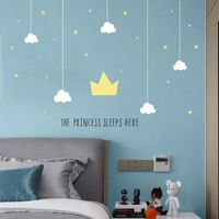Simple Star Cloud Crown Bedroom Porch Decorative Wall Stickers main image 4