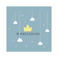 Simple Star Cloud Crown Bedroom Porch Decorative Wall Stickers main image 6