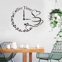 Autocollants Muraux Décoratifs De Porche De Chambre À Coucher En Forme D&#39;horloge Simple main image 3