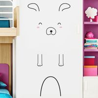Simple Cartoon Expression Door Cabinet Bedroom Wall Stickers main image 3