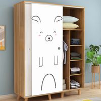Simple Cartoon Expression Door Cabinet Bedroom Wall Stickers main image 5