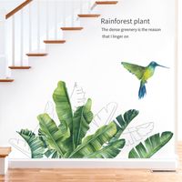 Fashsion Tropical Green Plants Bedroom Porch Wall Stickers main image 1