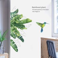 Fashsion Tropical Green Plants Bedroom Porch Wall Stickers main image 3