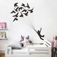 Simple Bird Printed Bedroom Porch Wall Stickers main image 2