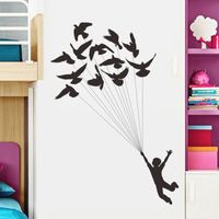 Simple Bird Printed Bedroom Porch Wall Stickers main image 3