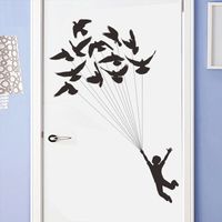 Simple Bird Printed Bedroom Porch Wall Stickers main image 4