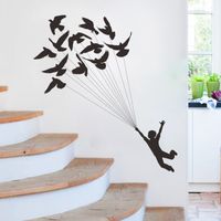 Simple Bird Printed Bedroom Porch Wall Stickers main image 5