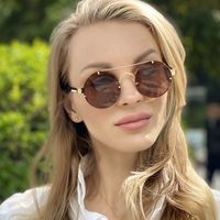 Retro Round Metal Frame Sunglasses Wholesale main image 1