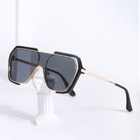 Retro Large Frame Contrast Color Sunglasses Wholesale main image 1