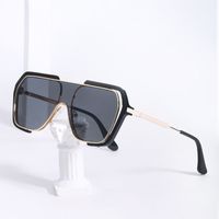 Retro Large Frame Contrast Color Sunglasses Wholesale main image 2
