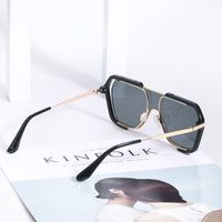 Retro Large Frame Contrast Color Sunglasses Wholesale main image 5